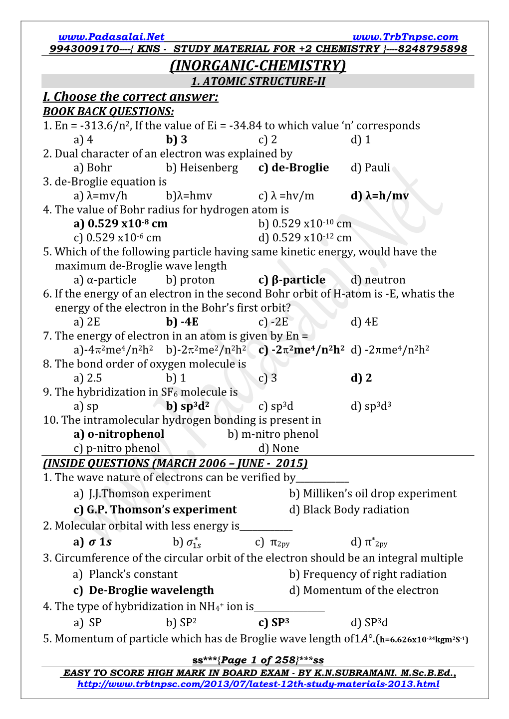 (Inorganic-Chemistry) 1