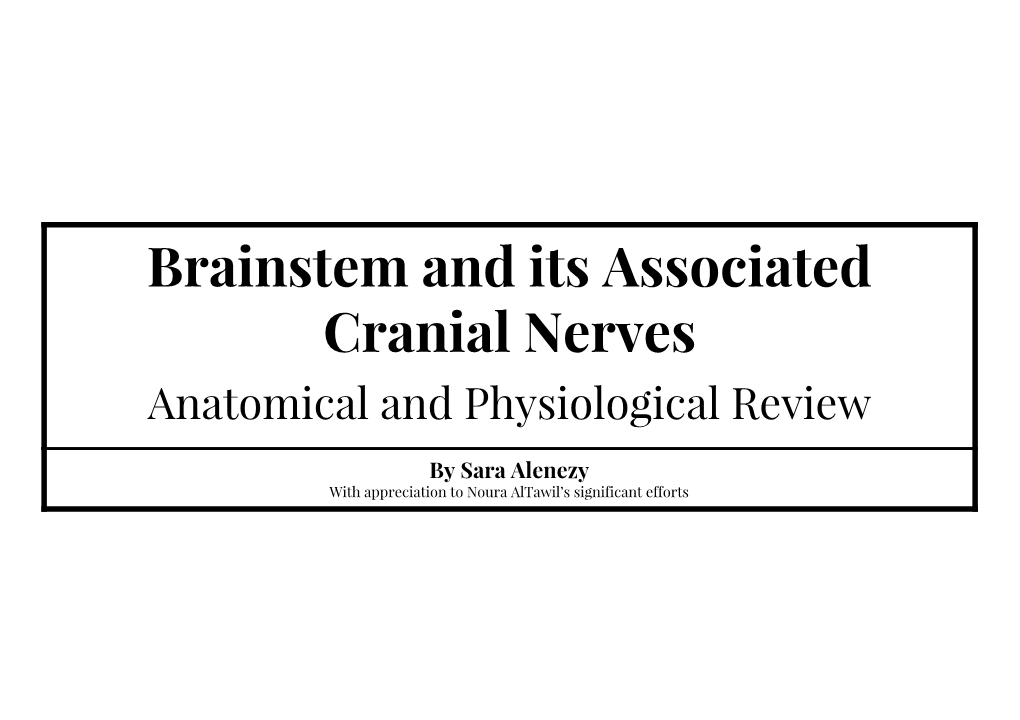 Brainstem and Its Associated Cranial Nerves