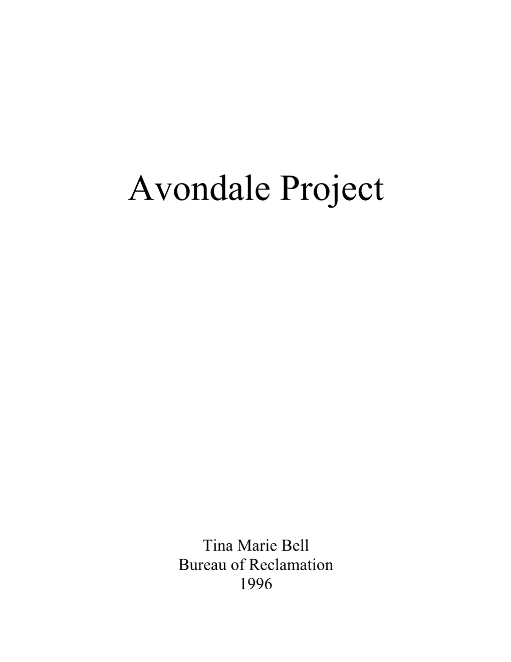 Avondale Project