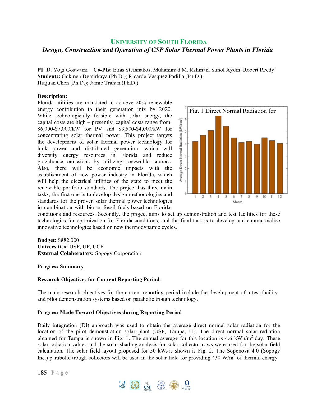 Design, Construction and Operation of CSP Solar Thermal Power Plants in Florida