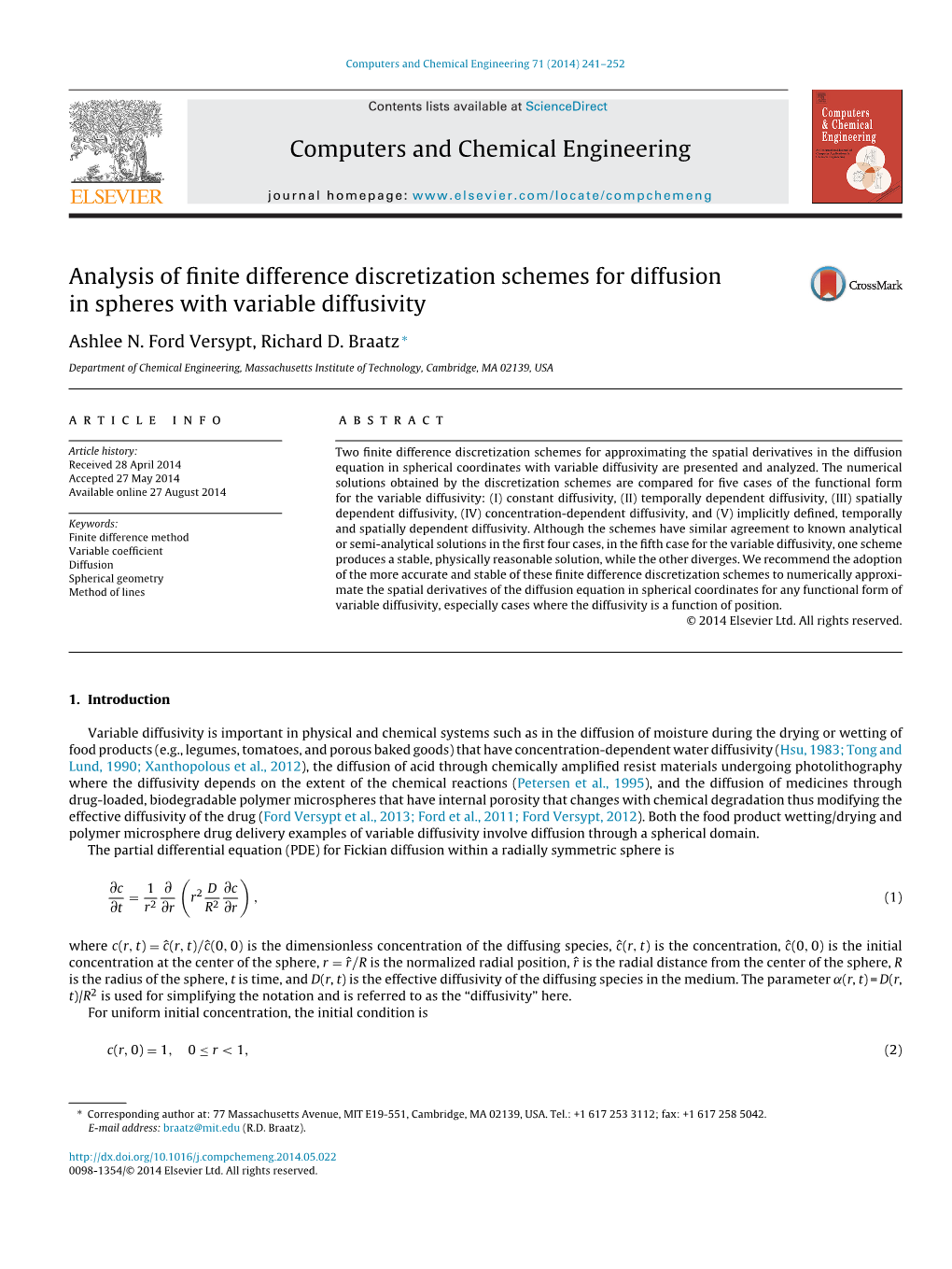 Analysis of Finite Difference Discretization Schemes For