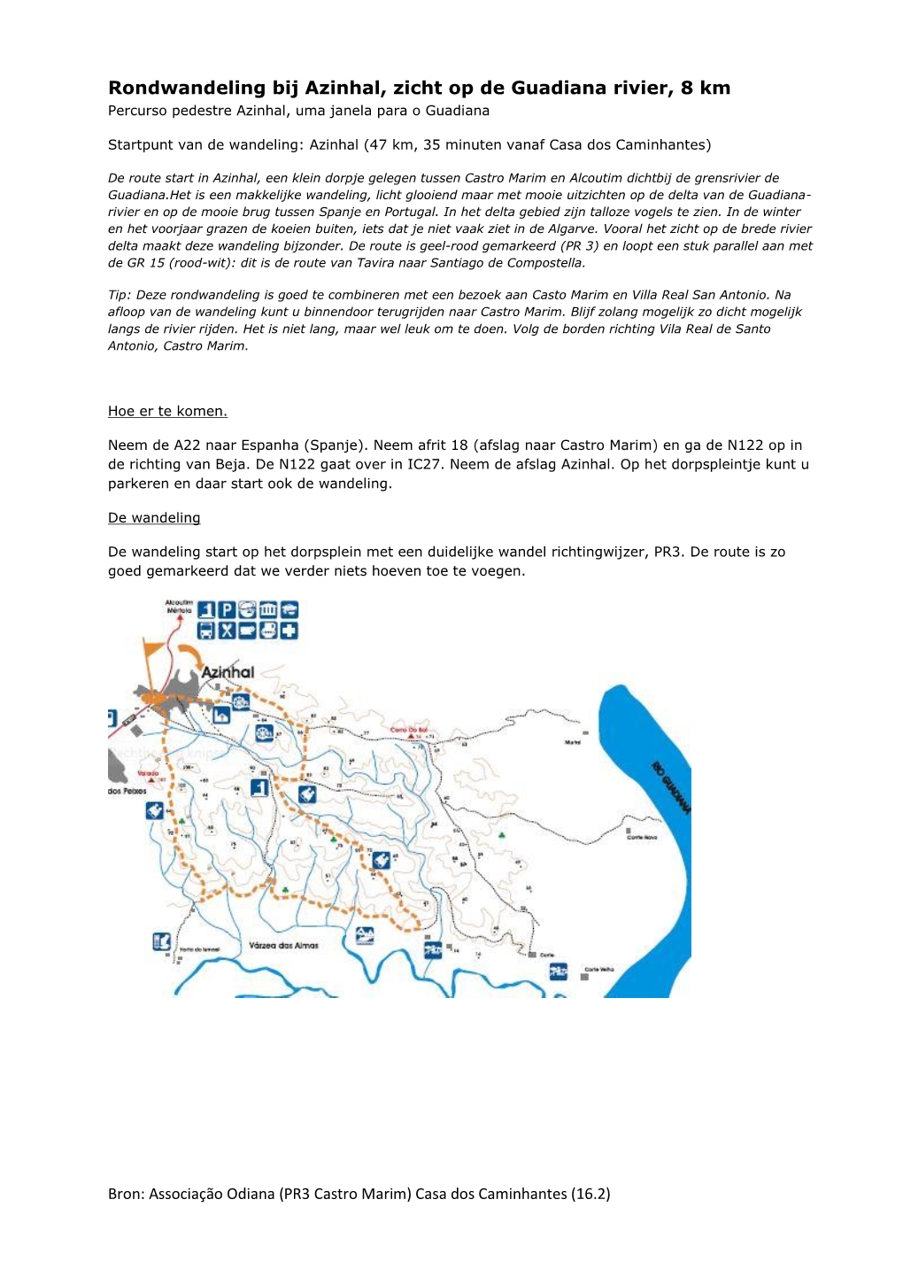 Rondwandeling Bij Azinhal, Zicht Op De Guadiana Rivier, 8 Km Percurso Pedestre Azinhal, Uma Janela Para O Guadiana