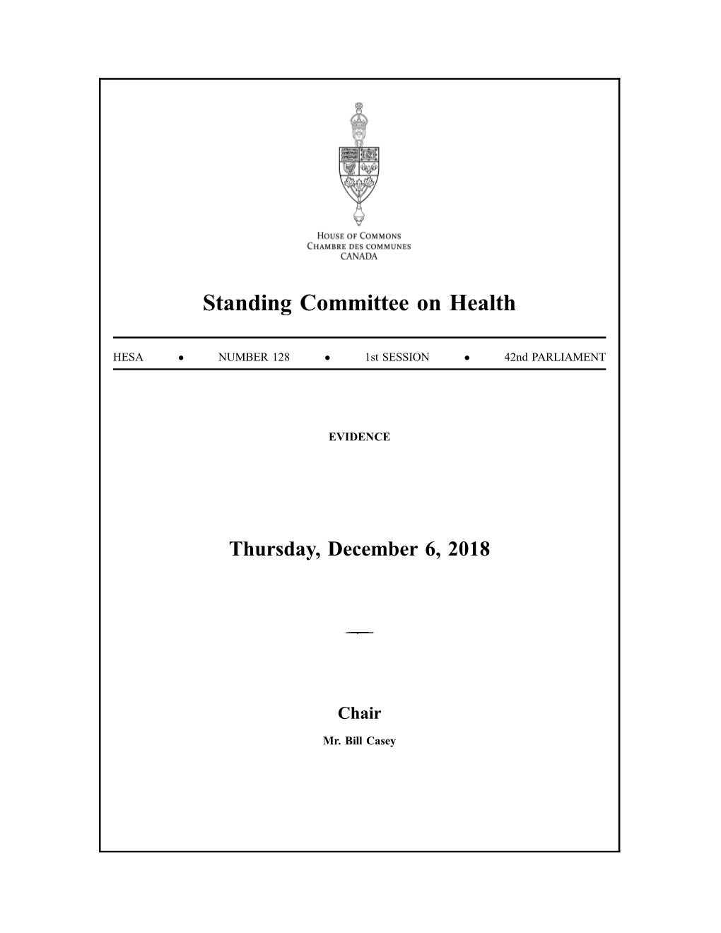 Standing Committee on Health