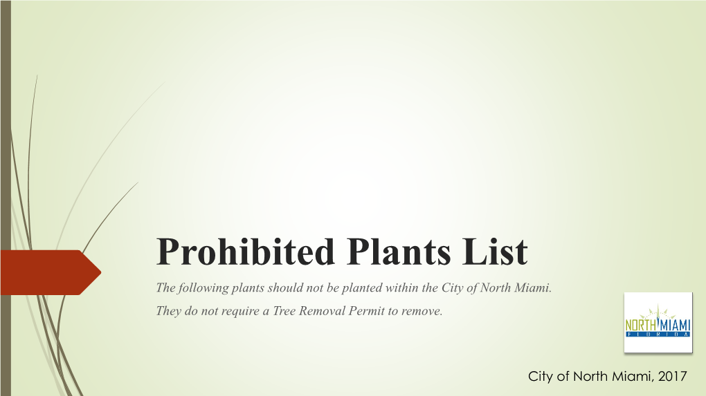 Exempted Trees List