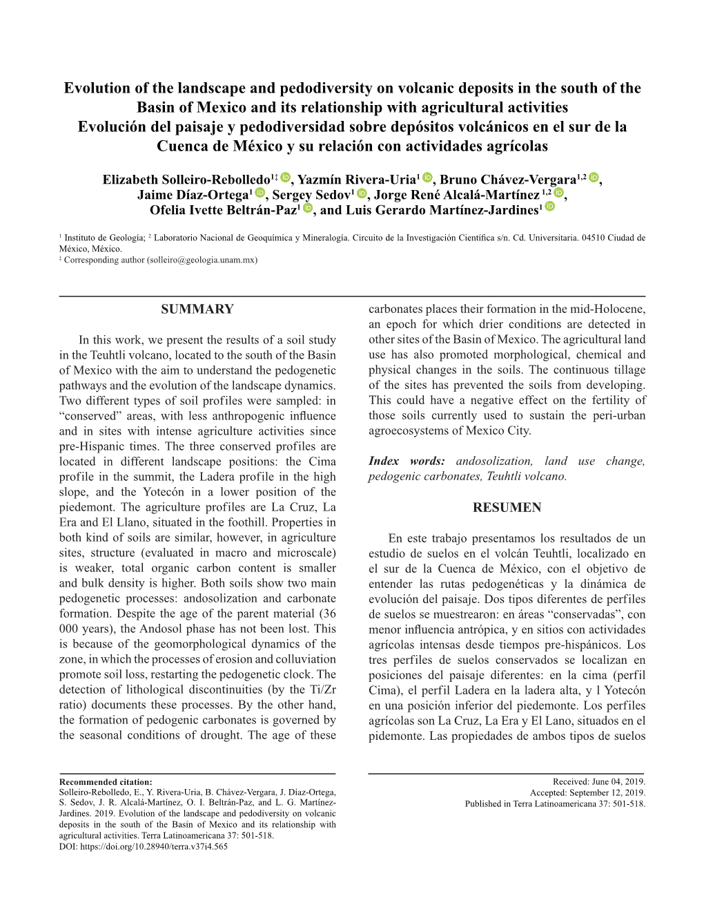 Evolution of the Landscape and Pedodiversity on Volcanic Deposits