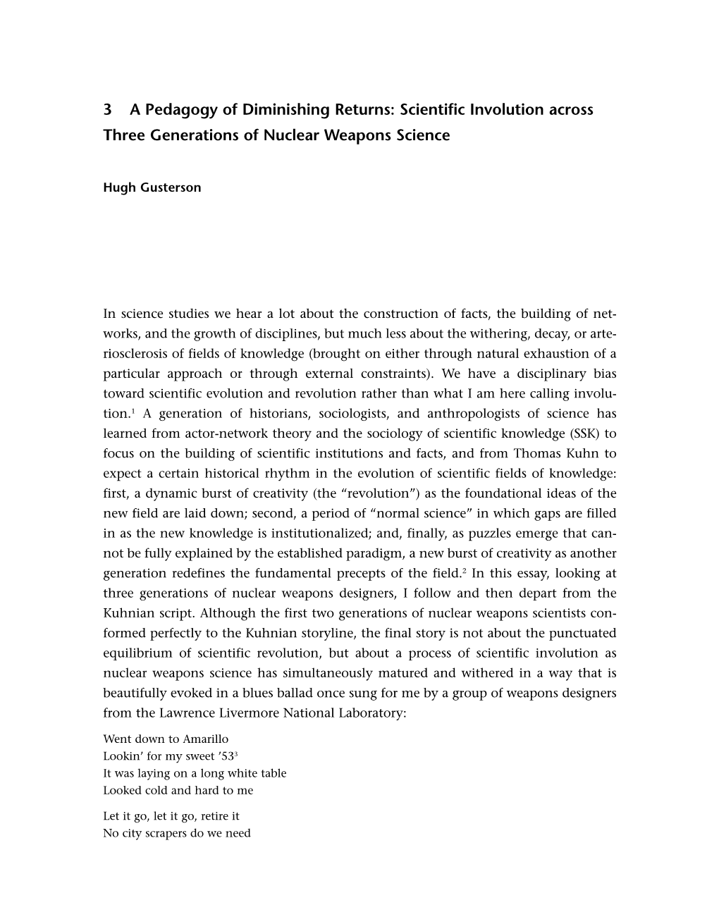 A Pedagogy of Diminishing Returns: Scientific Involution Across Three Generations of Nuclear Weapons Science