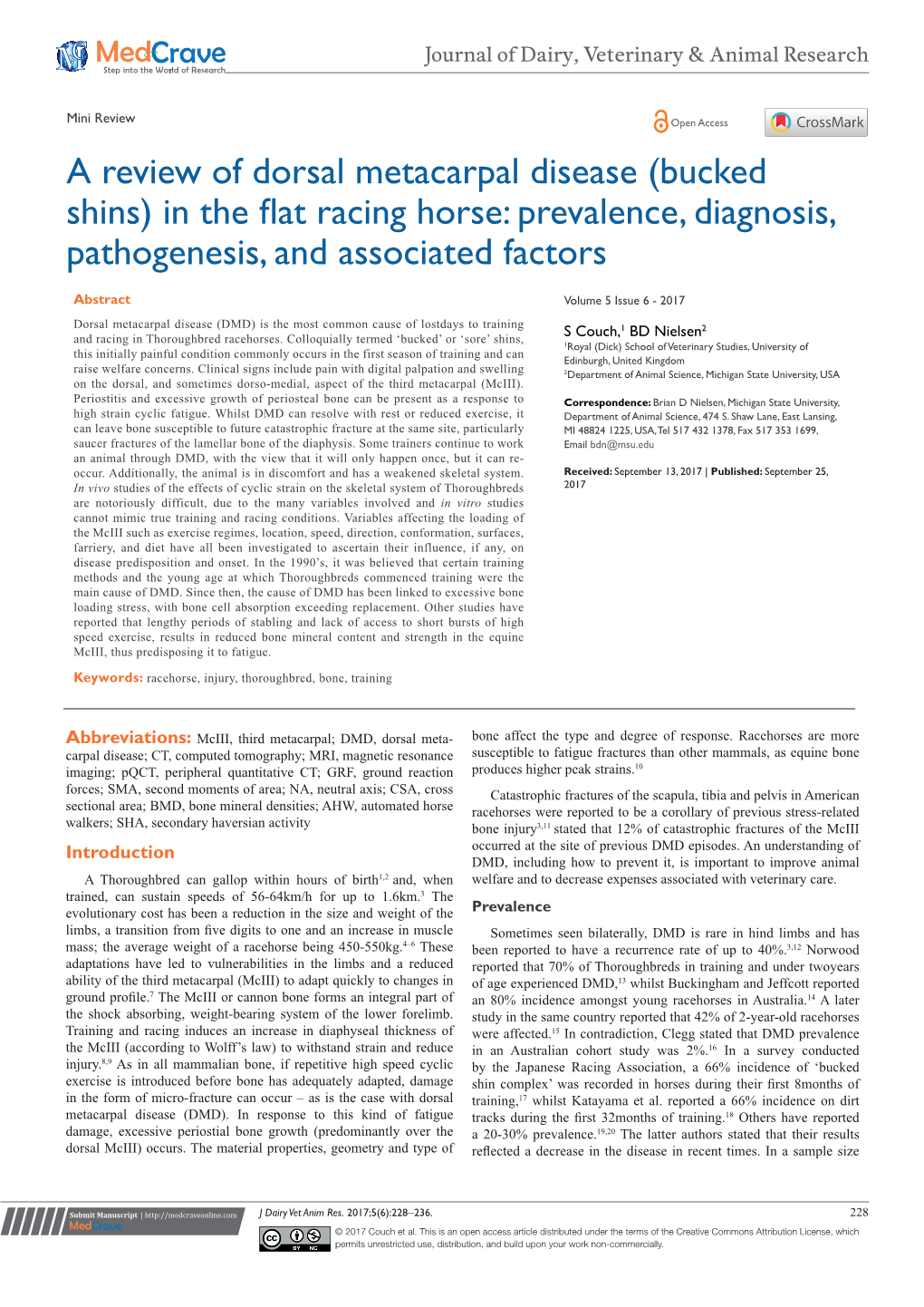 (Bucked Shins) in the Flat Racing Horse: Prevalence, Diagnosis, Pathogenesis, and Associated Factors