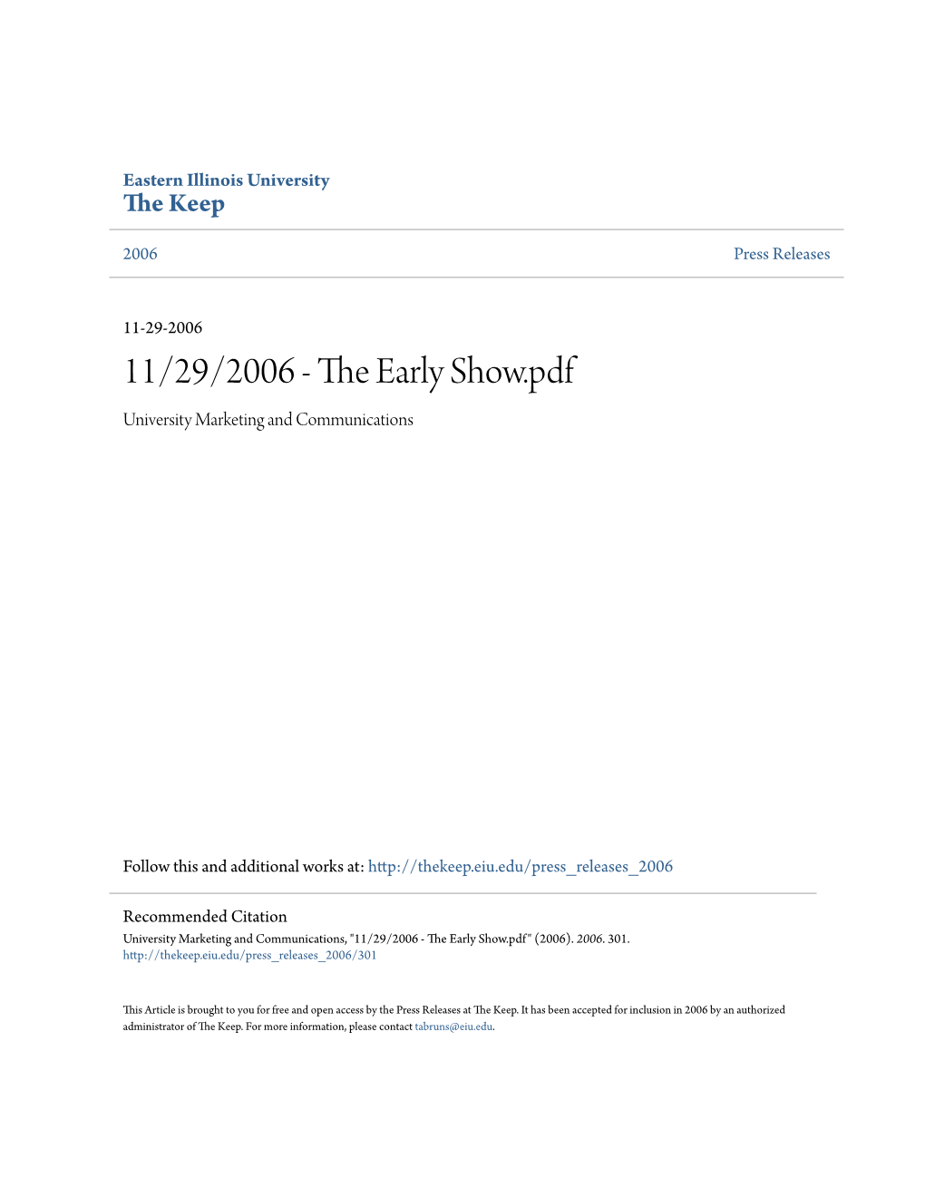 The Early Show.Pdf