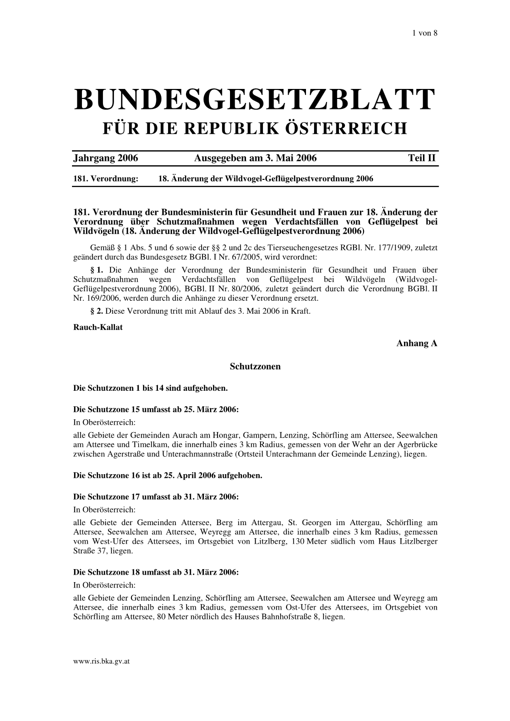 Bundesgesetzblatt Für Die Republik Österreich