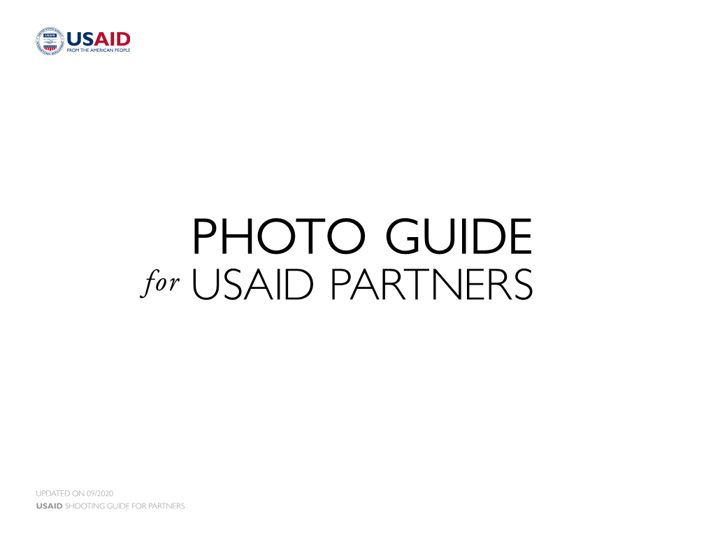 PHOTO GUIDE for USAID PARTNERS