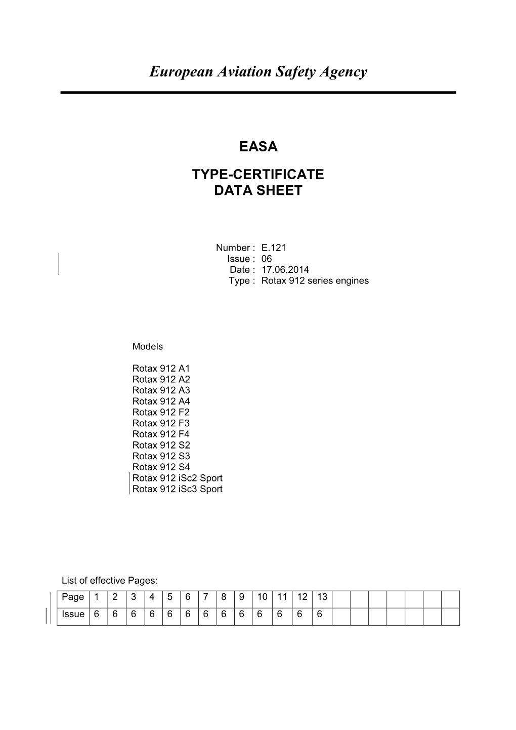 European Aviation Safety Agency