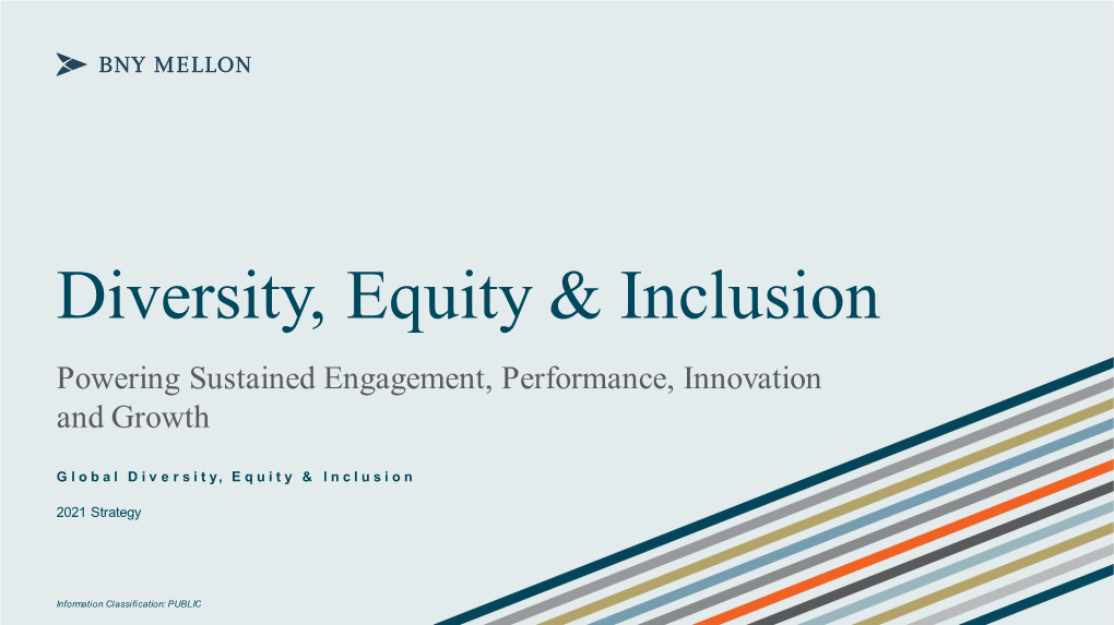 BNY Mellon Diversity, Equality & Inclusion Strategy