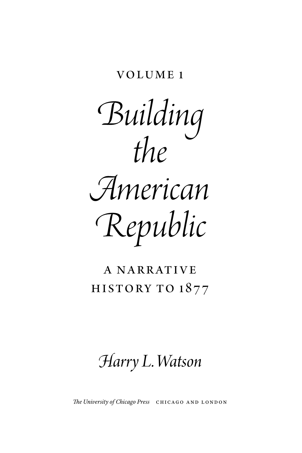 Reconstructing the Republic, 1865-1877