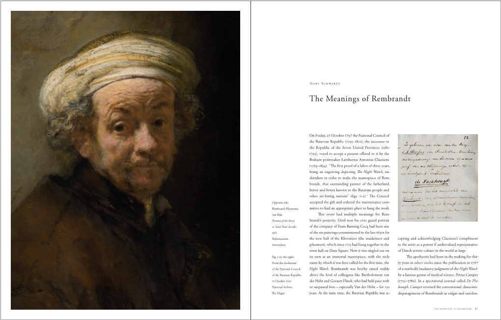The Meanings of Rembrandt
