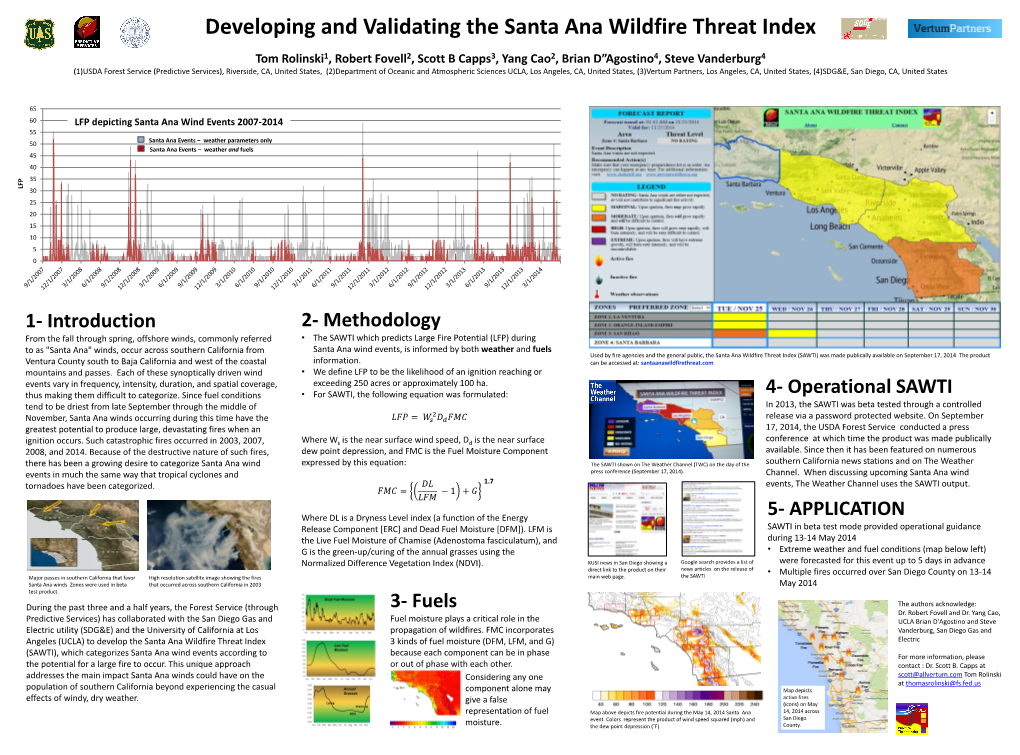 Santa Ana Wildfire Threat Index