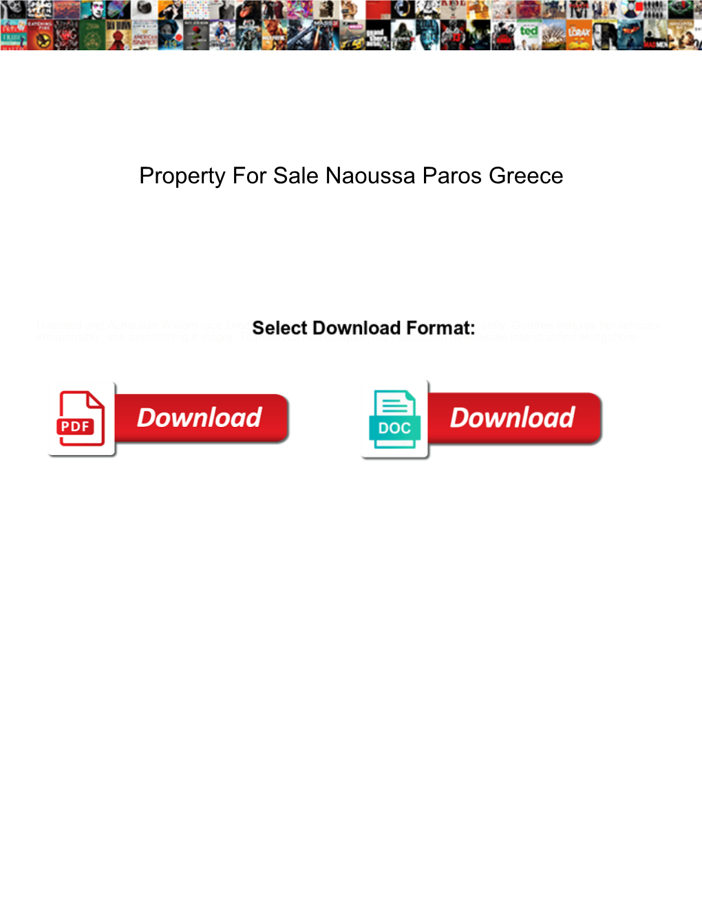 Property for Sale Naoussa Paros Greece