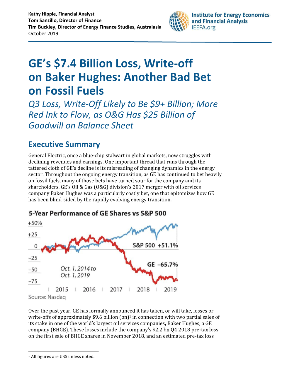 GE's $7.4 Billion Loss, Write-Off on Baker Hughes: Another Bad Bet On