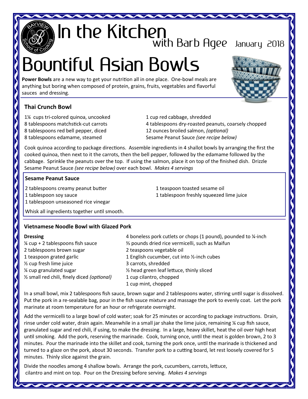 Bountiful Asian Bowls in the Kitchen