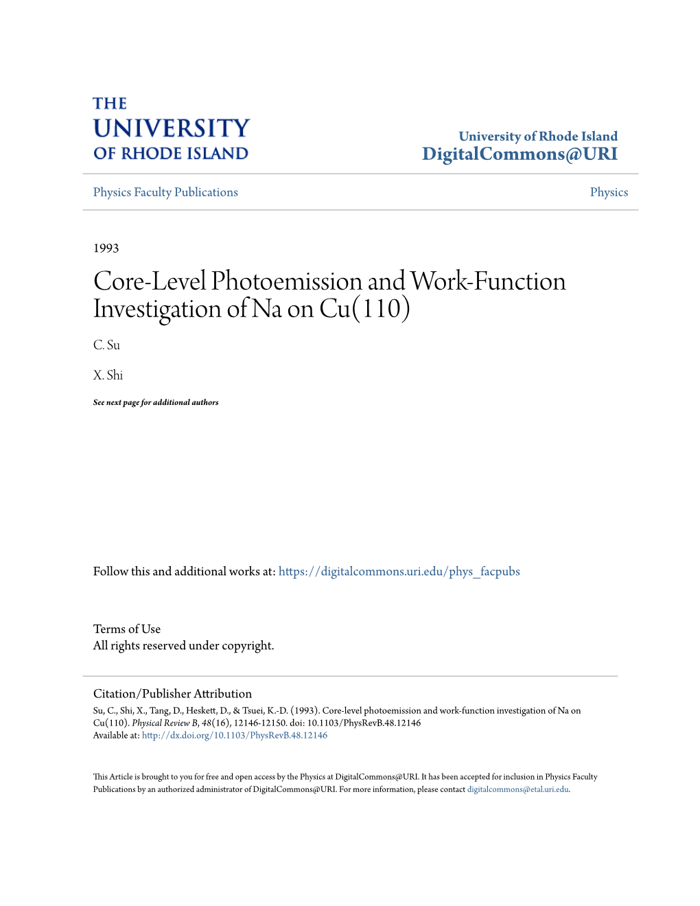 Core-Level Photoemission and Work-Function Investigation of Na on Cu(110) C