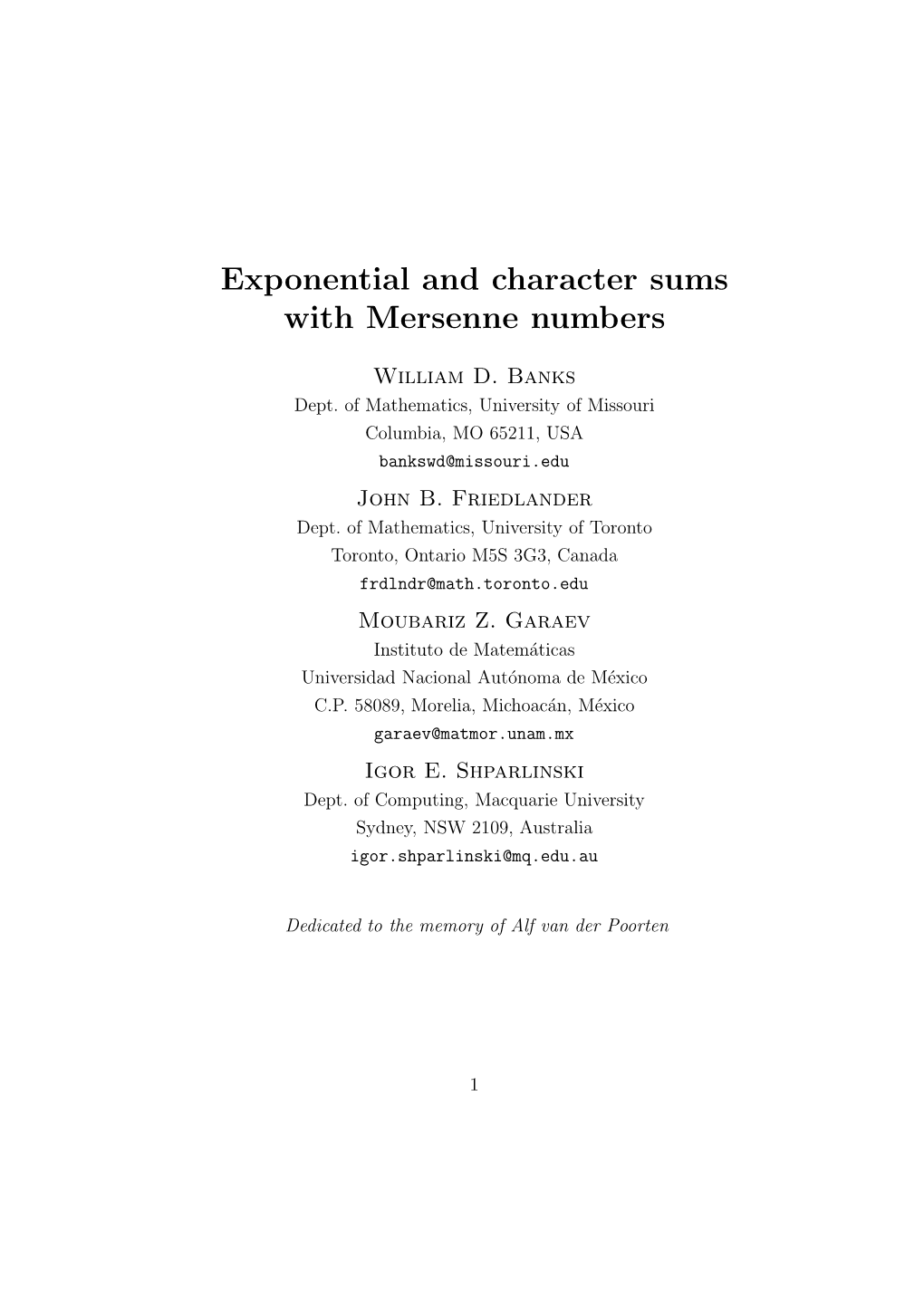 Exponential and Character Sums with Mersenne Numbers