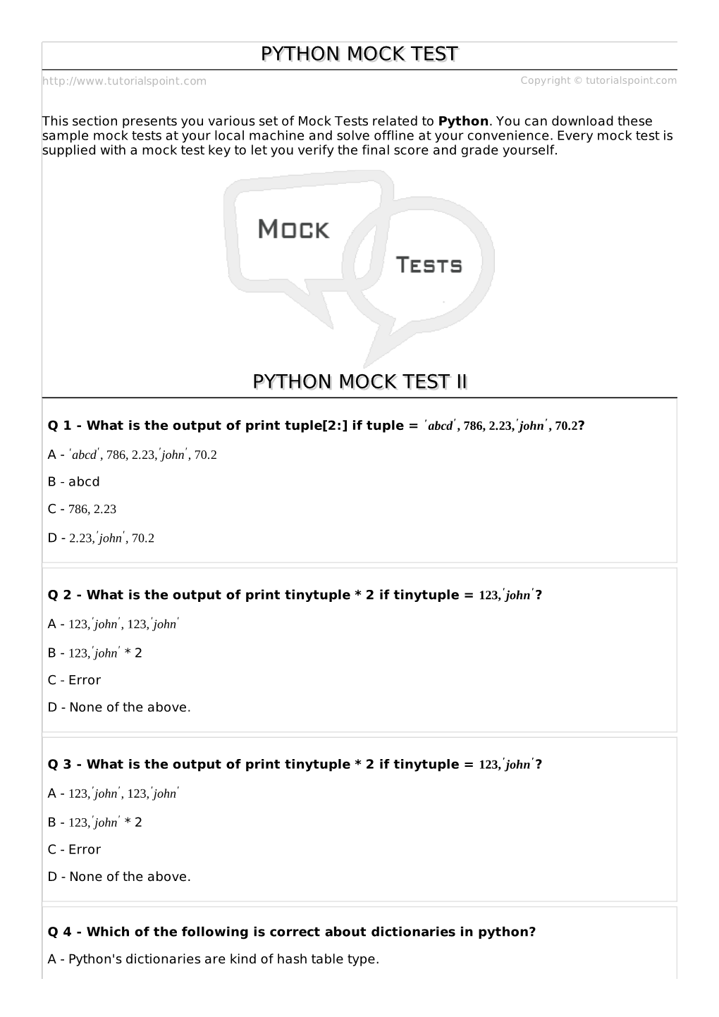 Python Mock Test