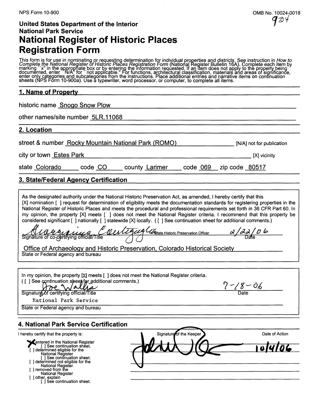 National Register of Historic Places Registration Form This~____, ,.,,. Form Is for ., ,.. ....„