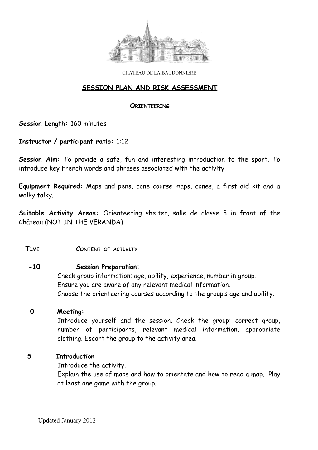 Session Plan and Risk Assessment s1