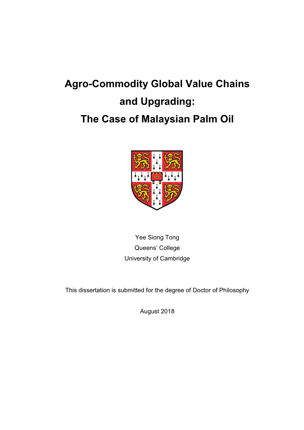 The Case of Malaysian Palm Oil