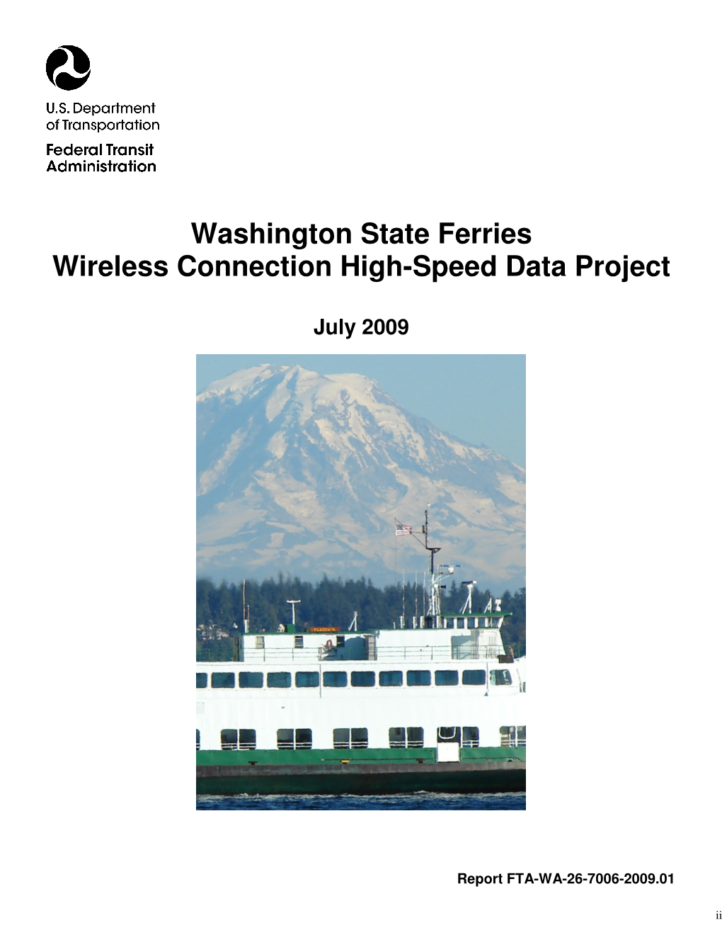 Washington State Ferries Wireless Connection High-Speed Data Project