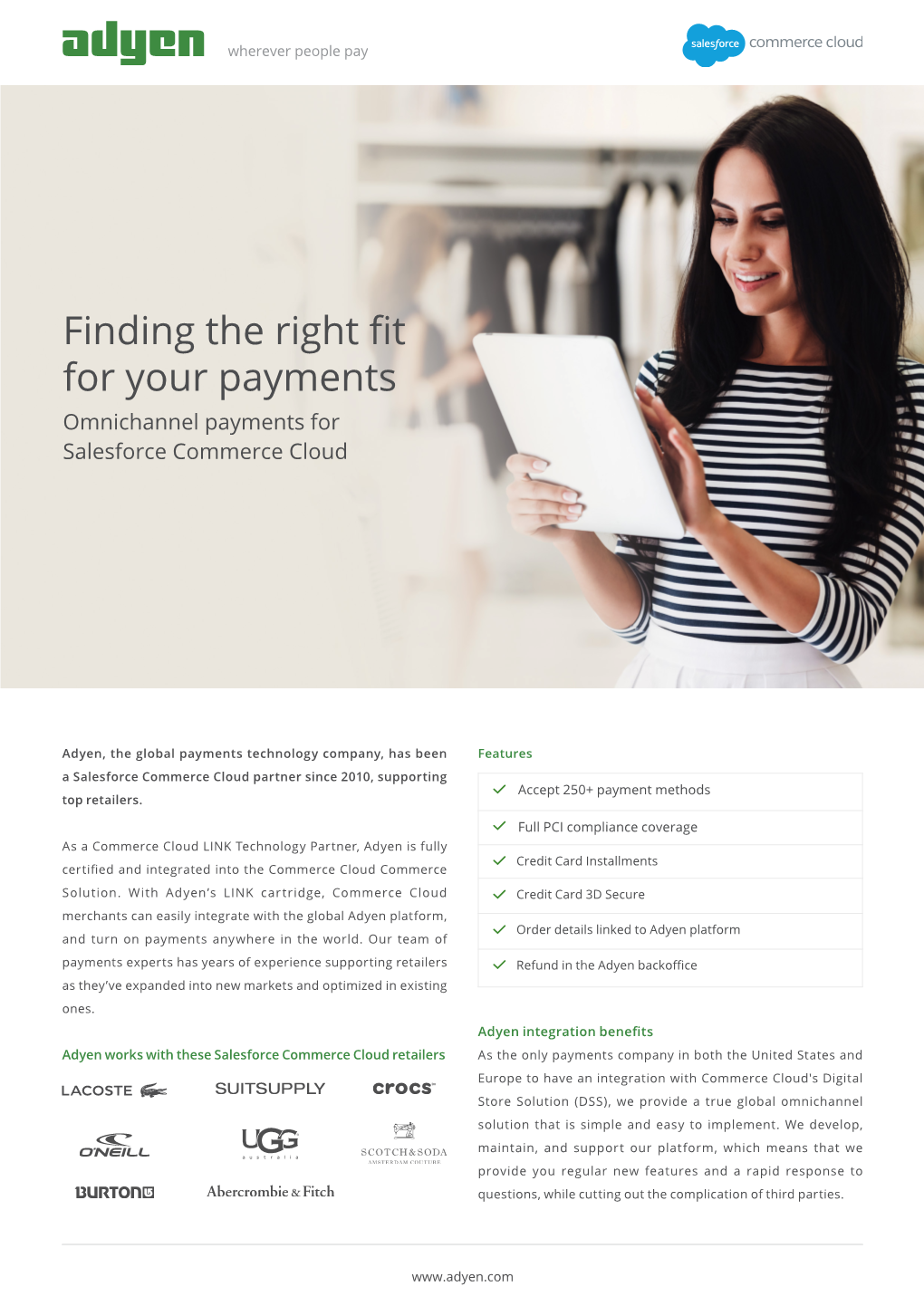 Finding the Right Fit for Your Payments Omnichannel Payments for Salesforce Commerce Cloud