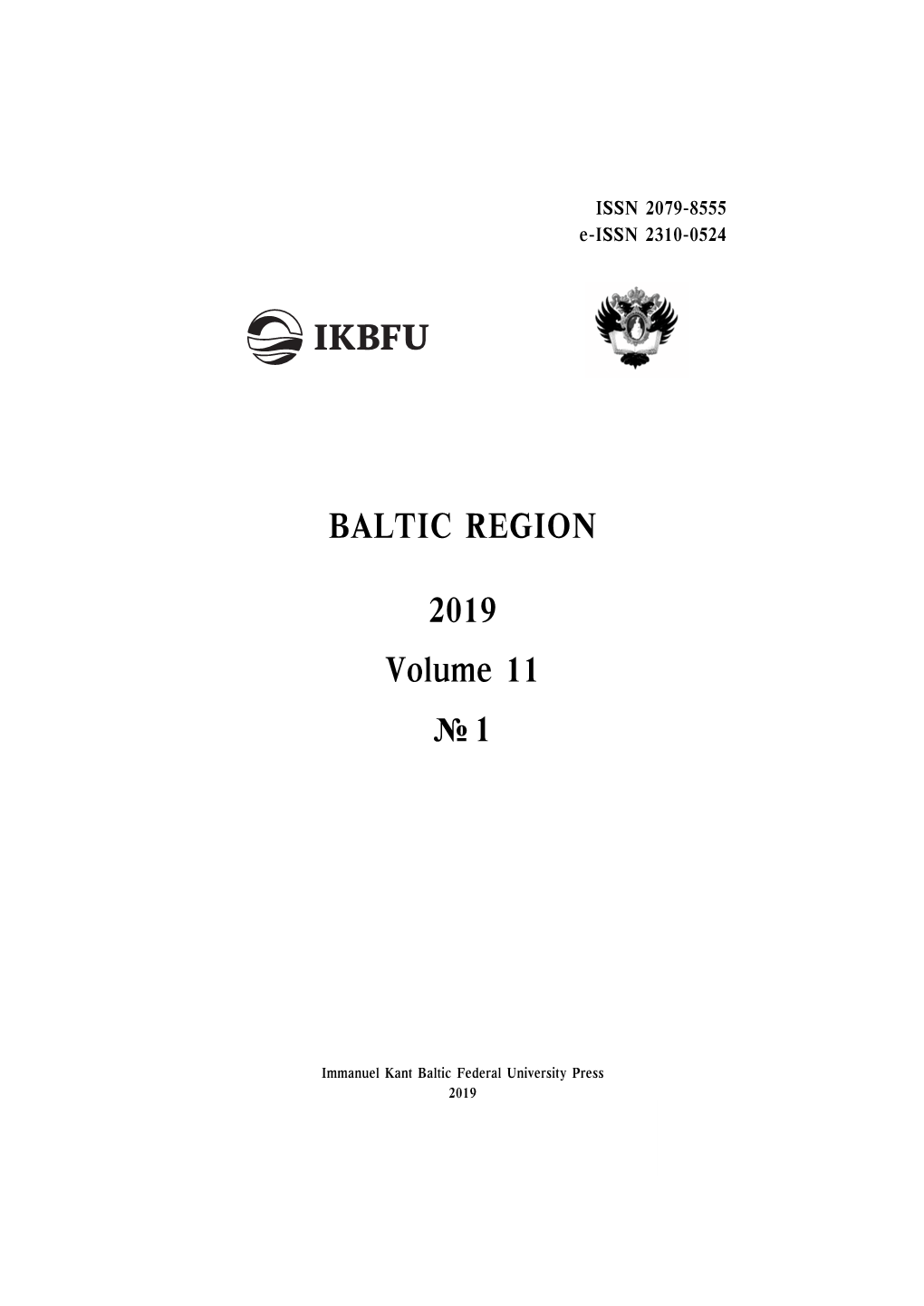 BALTIC REGION 2019 Volume 11 №1