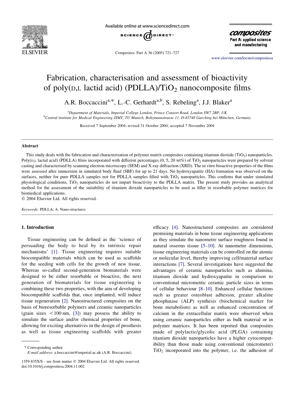 Tio2 Nanocomposite Films