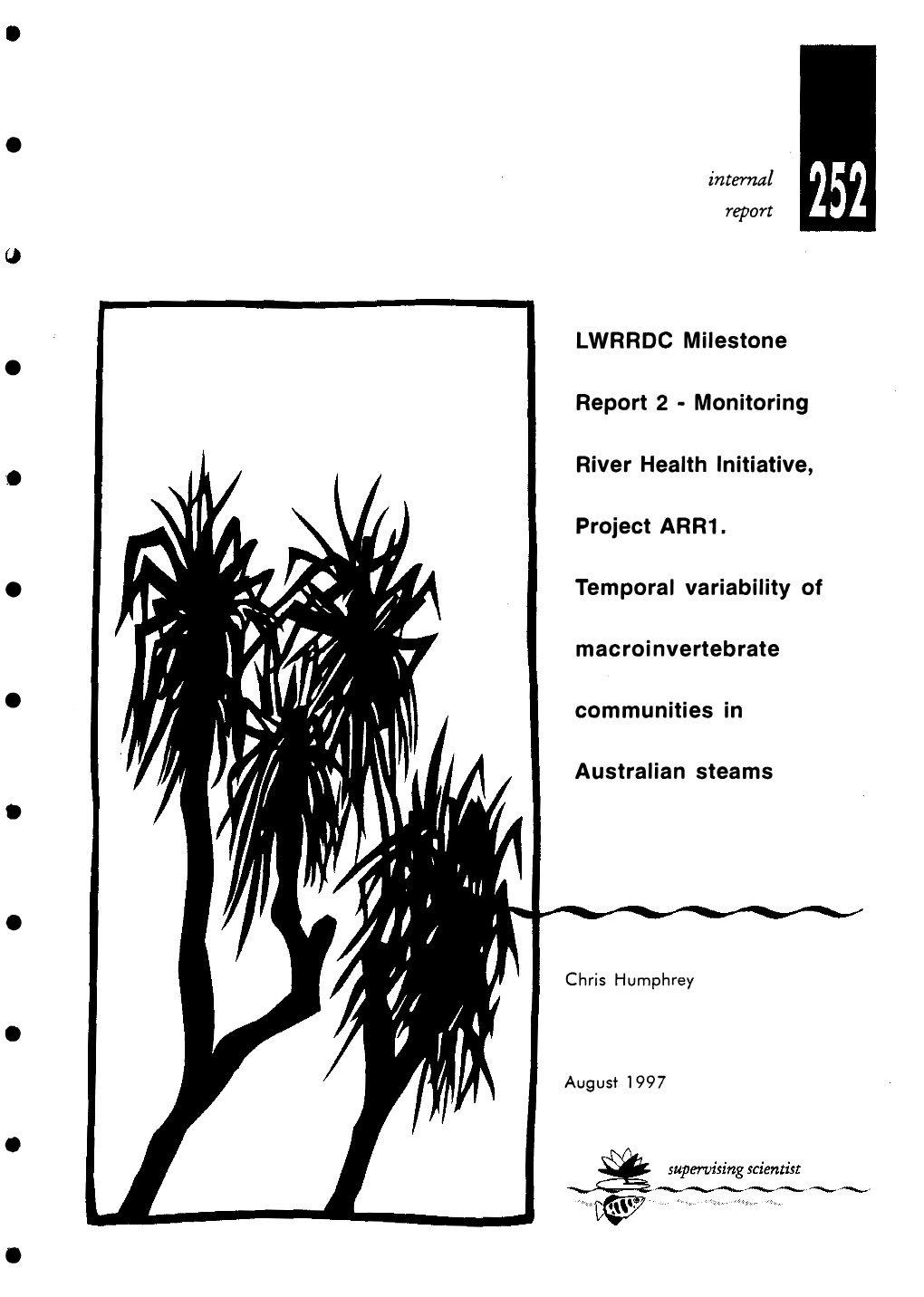 Temporal Variability of Macroinvertebrate Communities in Australian Streams • Chris Humphrey, Eriss