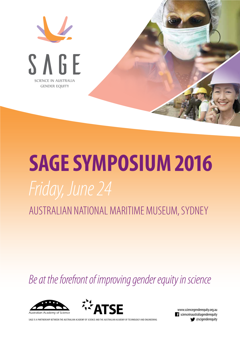 SAGE SYMPOSIUM 2016 Friday, June 24 AUSTRALIAN NATIONAL MARITIME MUSEUM, SYDNEY