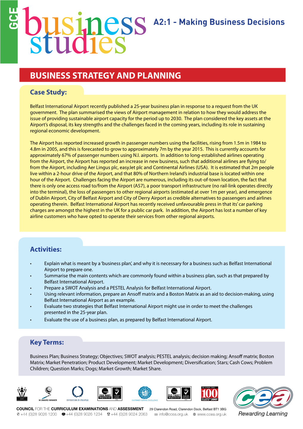 Business Strategy and Planning