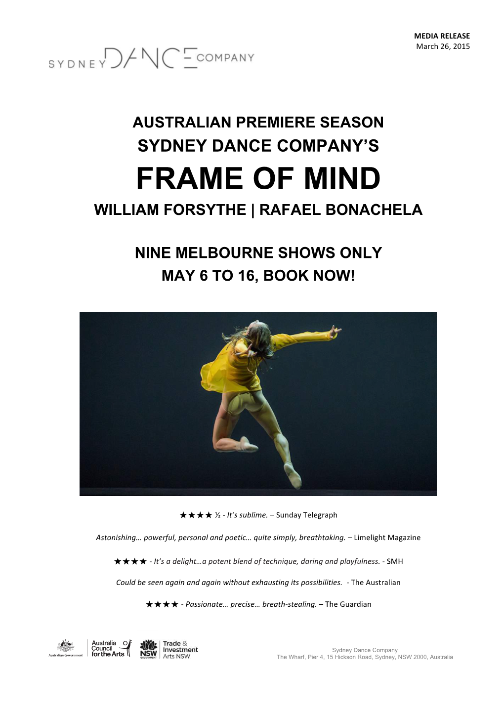 Frame of Mind William Forsythe | Rafael Bonachela