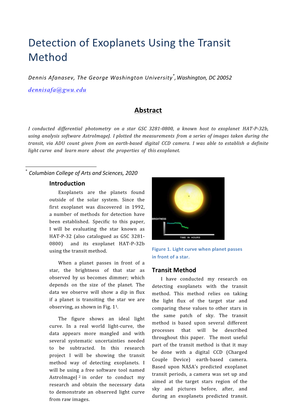 Detection of Exoplanets Using the Transit Method