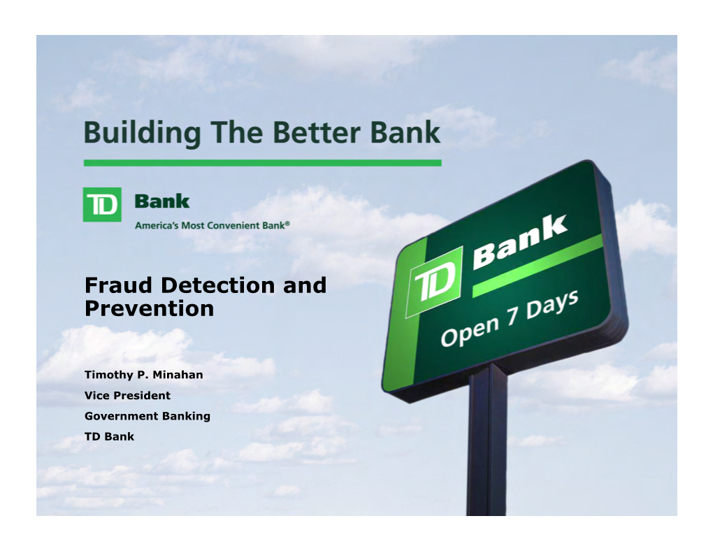 Fraud Detection and Prevention