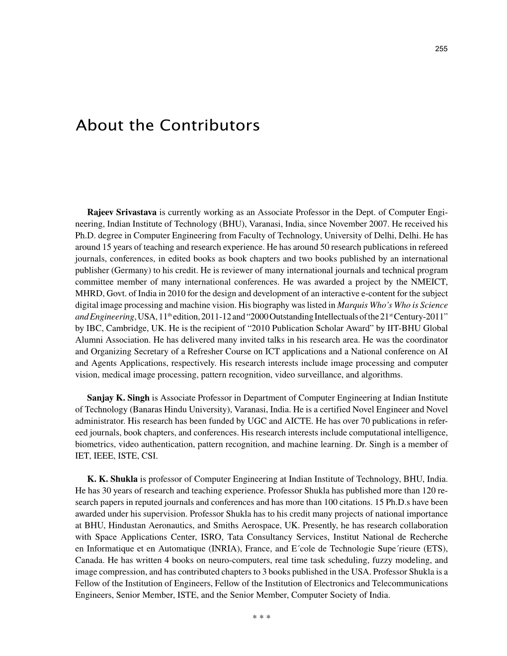 About the Contributors