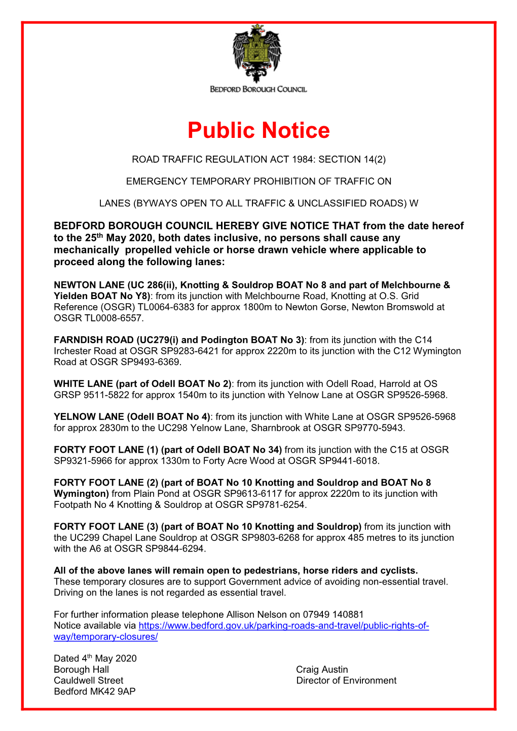 Public Notice