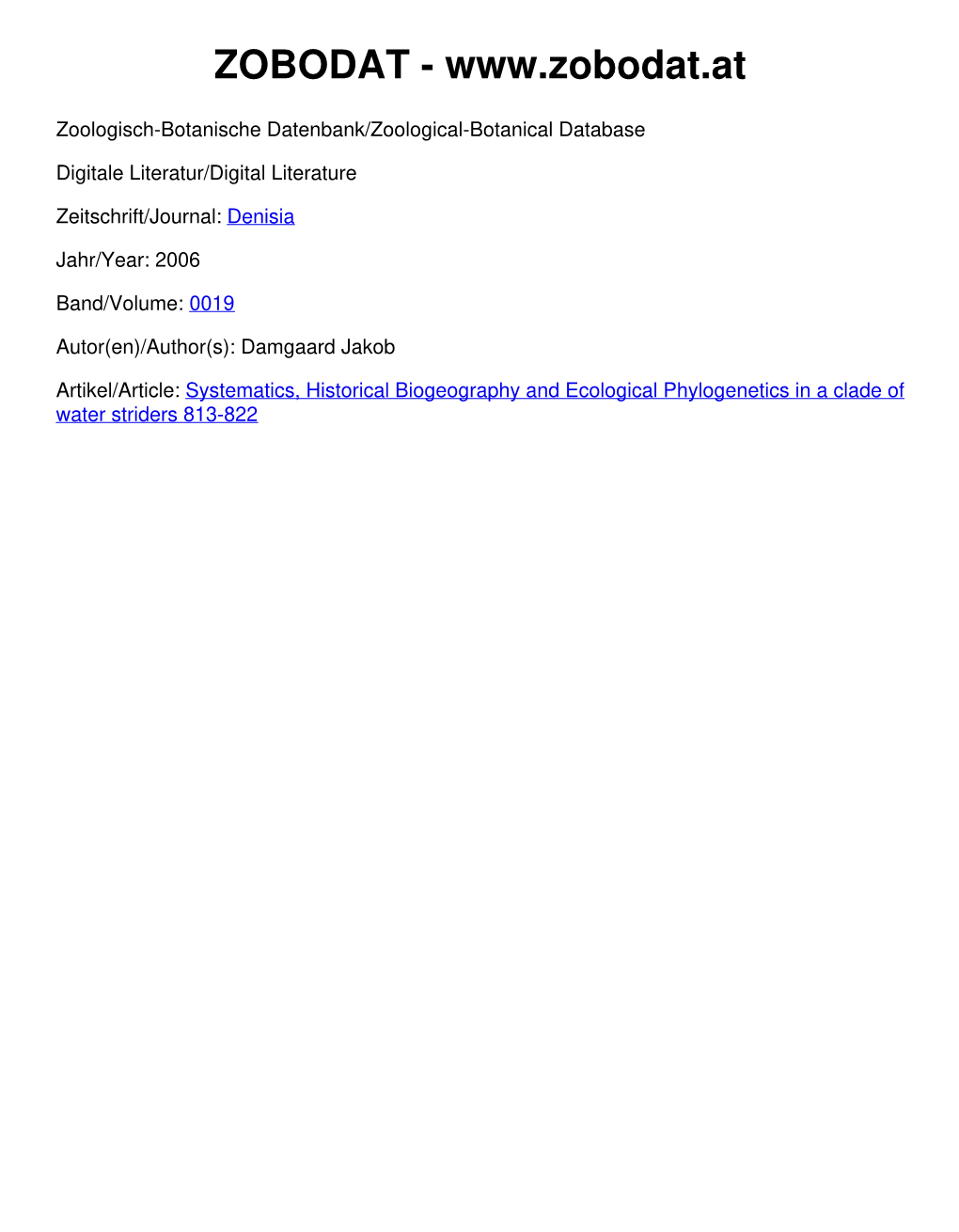 Systematics, Historical Biogeography and Ecological Phylogenetics in A