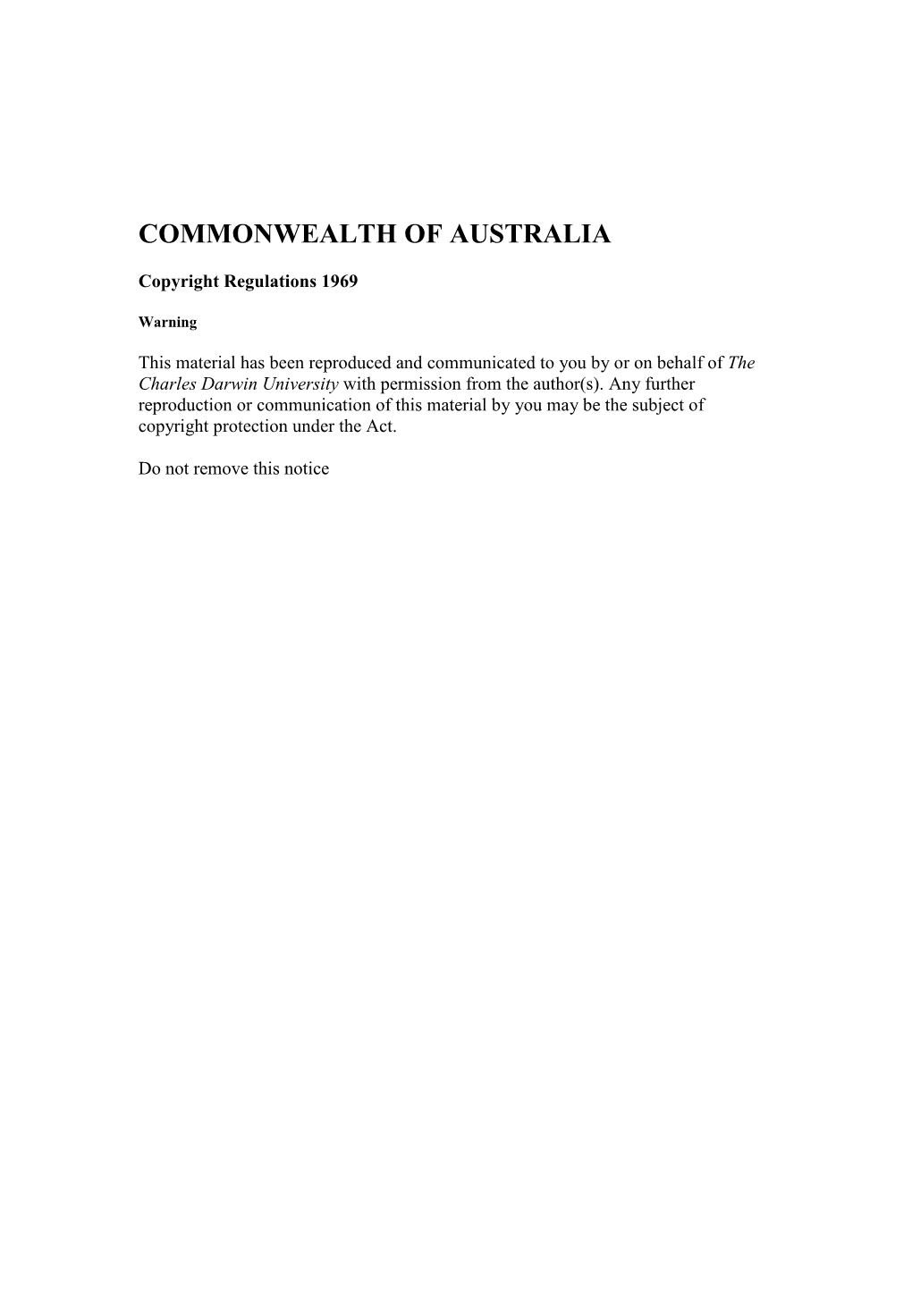 Commonwealth of Australia