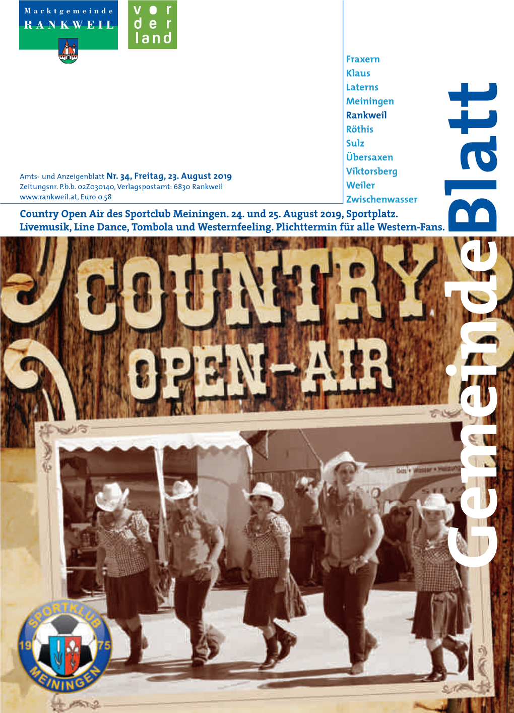 Country Open Air Des Sportclub Meiningen. 24. Und 25. August 2019, Sportplatz