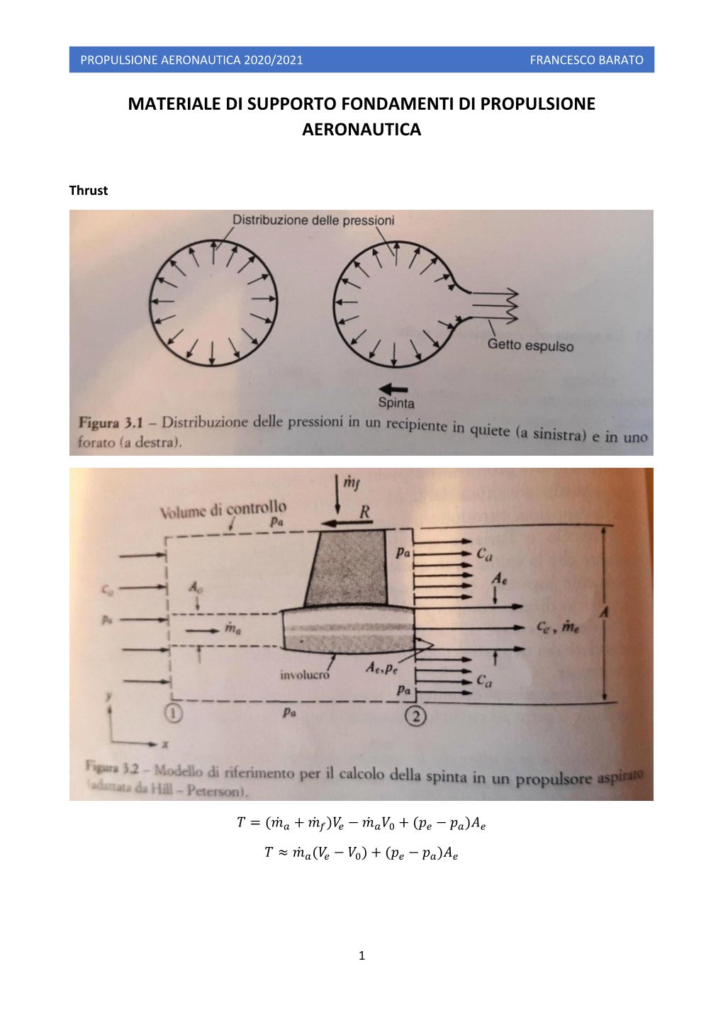 Propulsione Aeronautica 2020/2021 Francesco Barato