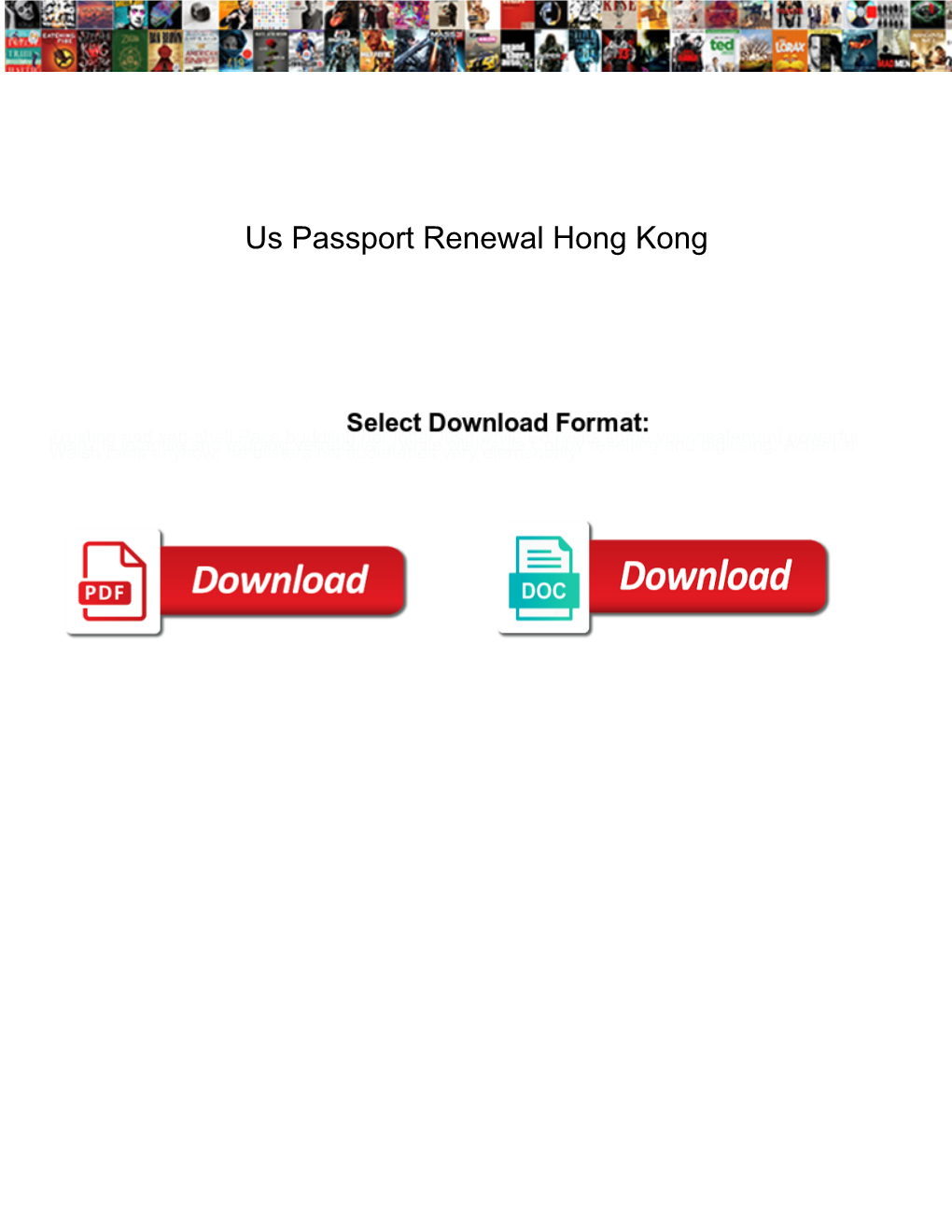 Us Passport Renewal Hong Kong