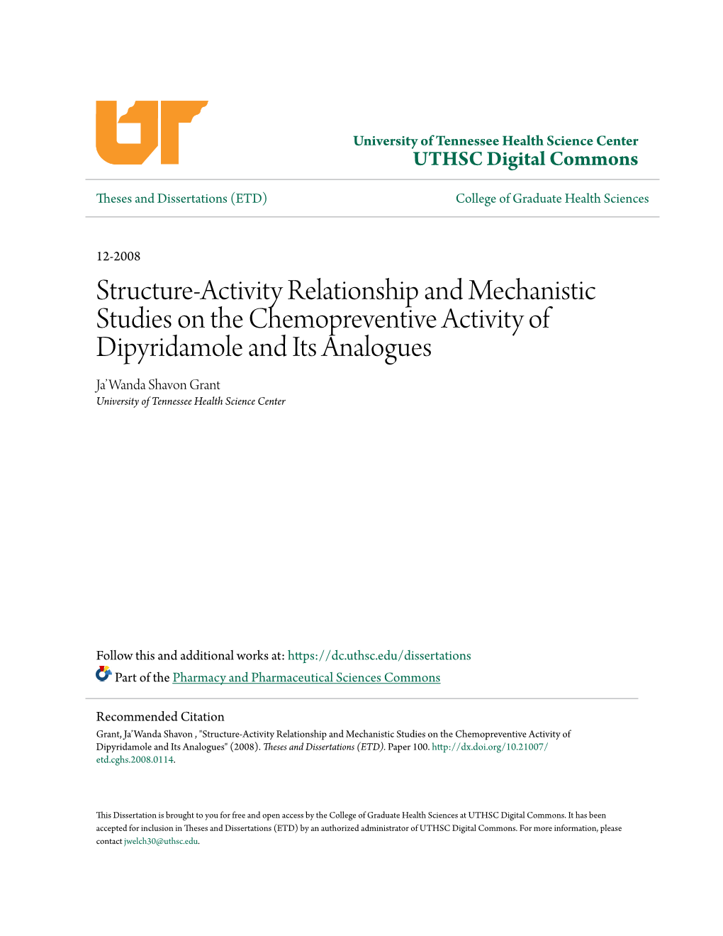 Structure-Activity Relationship and Mechanistic Studies on The