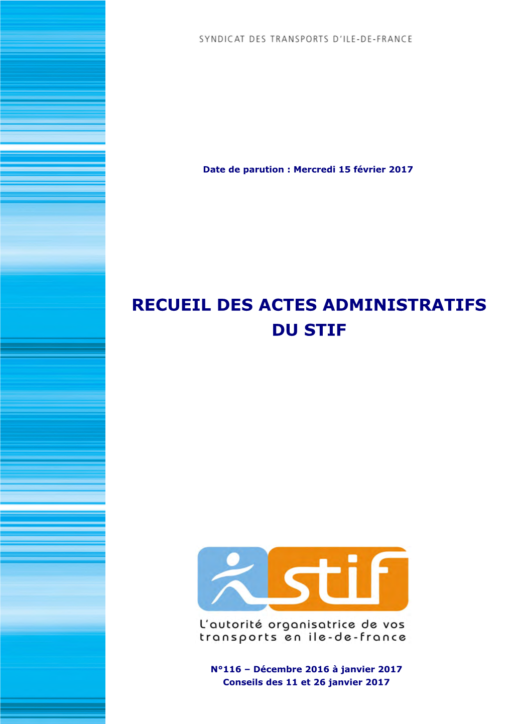 Recueil Des Actes Administratifs Du Stif
