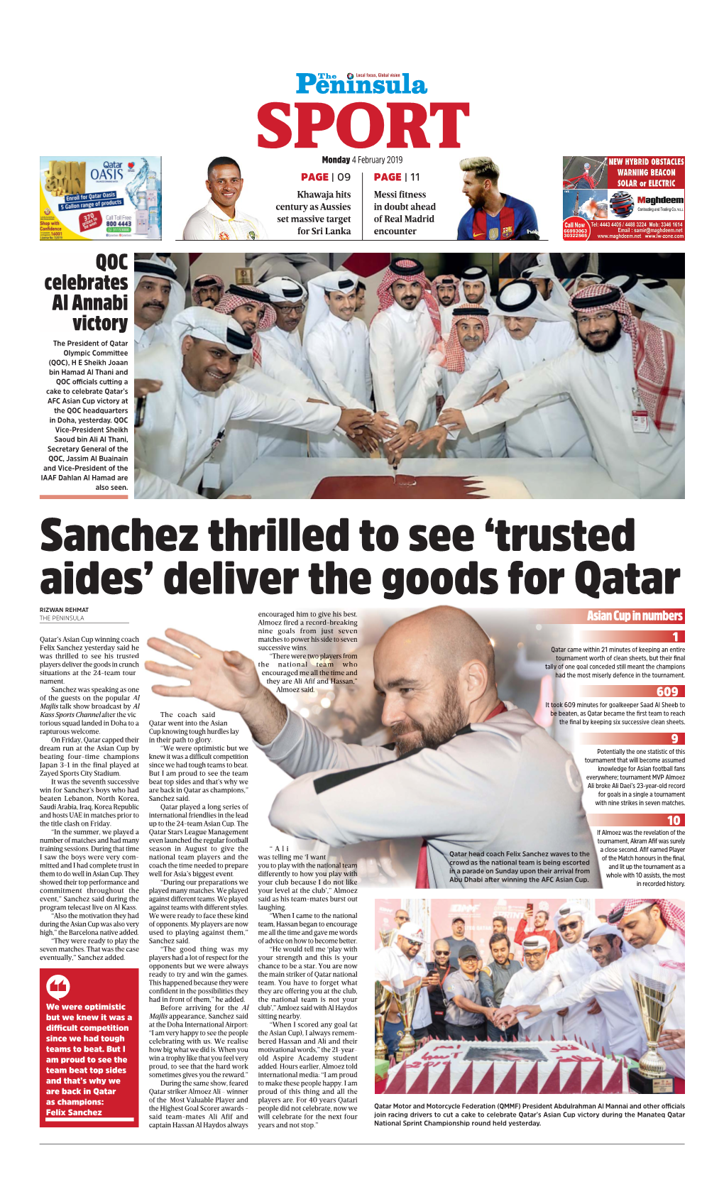Sanchez Thrilled to See ‘Trusted Aides’ Deliver the Goods for Qatar