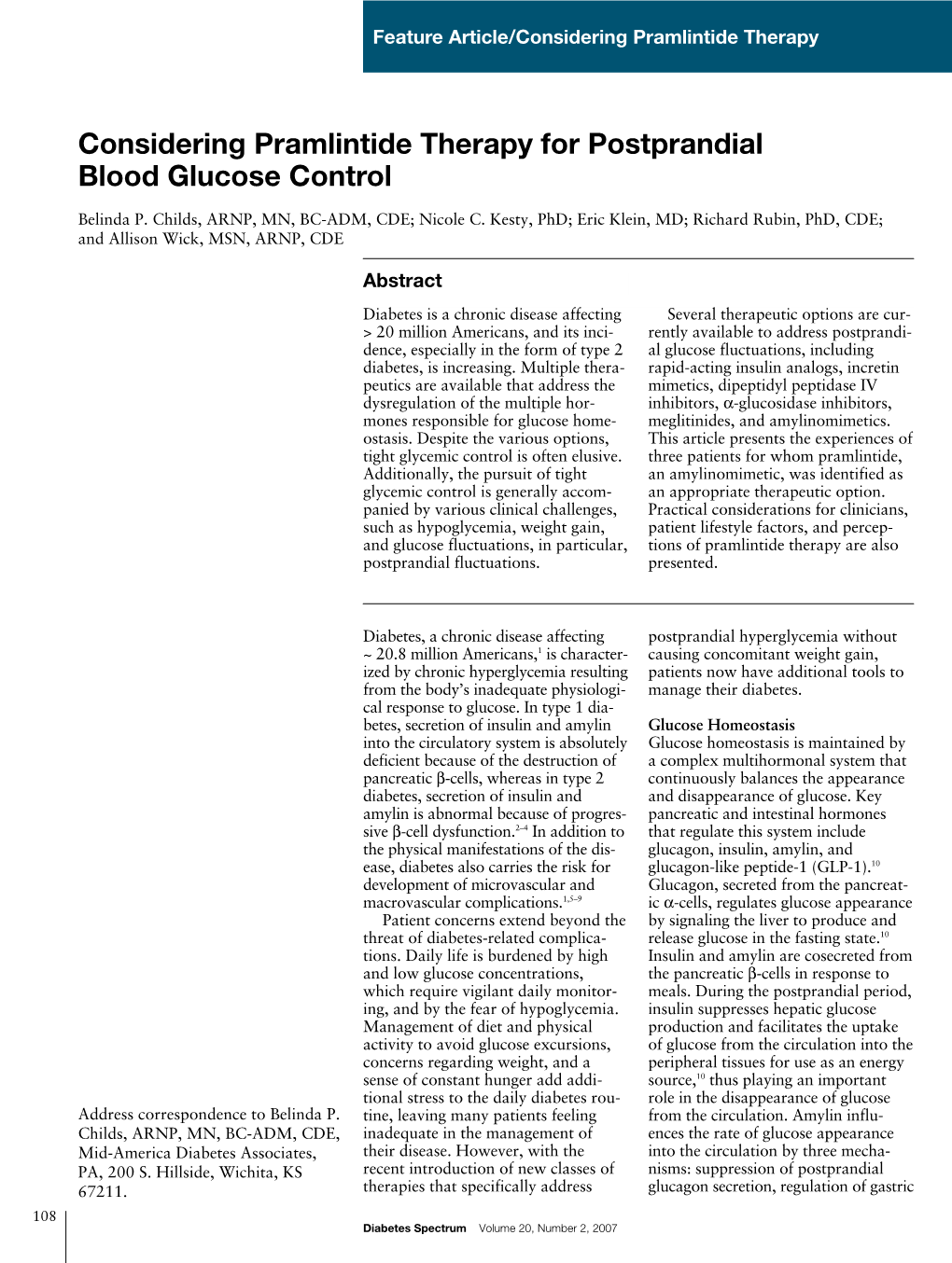 Considering Pramlintide Therapy for Postprandial Blood Glucose Control