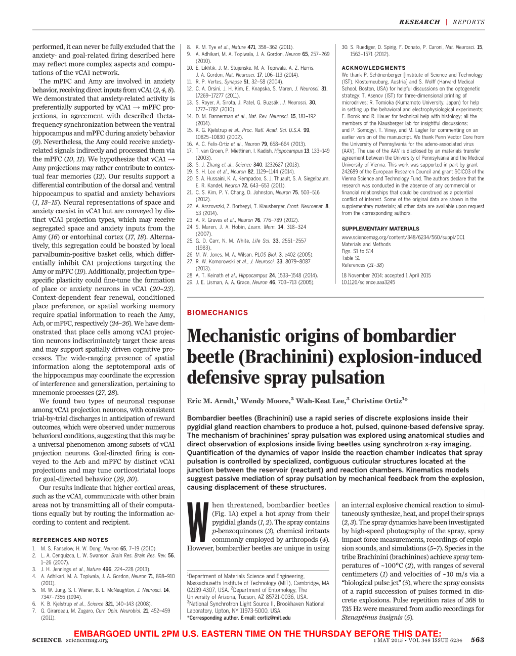 Mechanistic Origins of Bombardier Beetle (Brachinini)